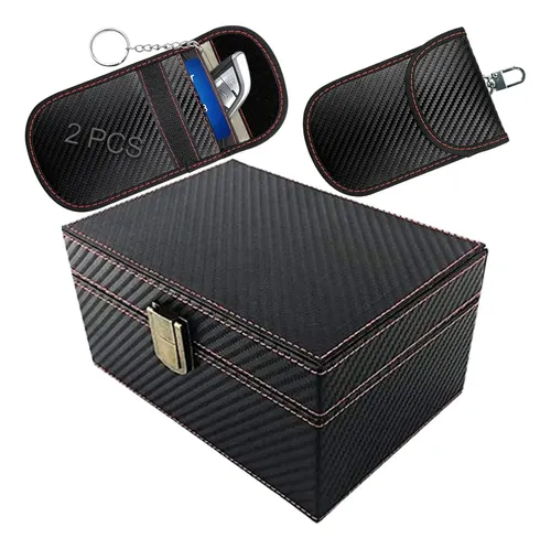 Caja Faraday Para Llaves De Coche Y Teléfonos - Bloqueador De Señal Anti-Robo, Tamaño Grande, Protección RFID/GPS