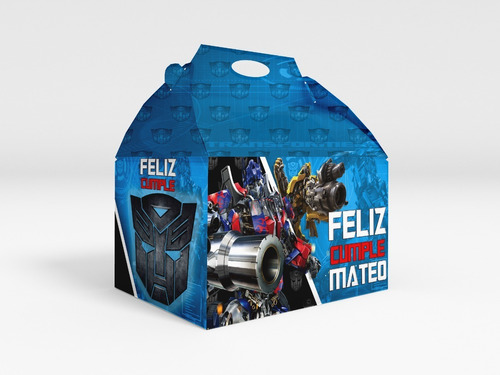 95 Caja Dulcera Bolo Fiesta Infantil Transformers