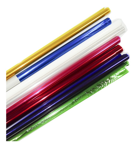 Papel Celofan Color X10 A Eleccion 50x90 Cm Cotillon Sergio 