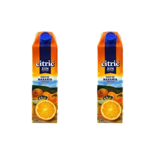 Jugo Citric Naranja 1l X2 Unidad Zetta Bebidas