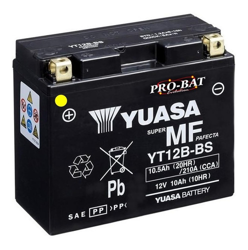 Bateria Yuasa Yt12b-bs Yamaha Fazer Tdm900 Xvs Zx10