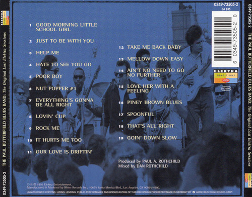 Cd The Original Lost Elektra Sessions (the Paul Butterfield Estándar