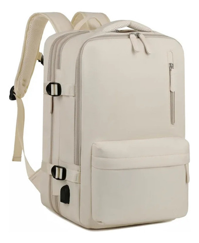 Mochila De Viaje Informal Multifuncional Impermeable De Gran Capacidad De 17 Pulgadas For Carga Usb