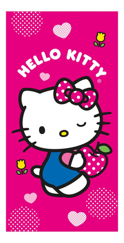 Toalla Premium Para Baño 75x147cm Hello Kitty - Providencia Color Fucsia Hello Kitty Flor
