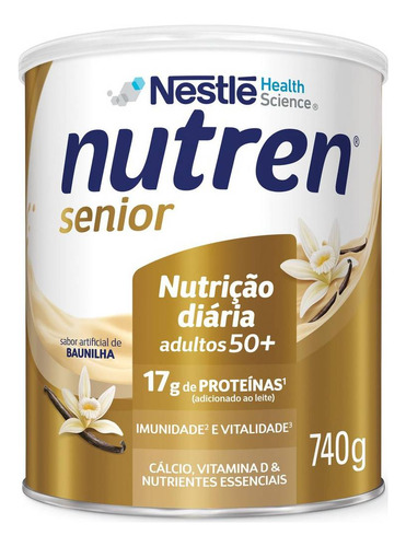 Suplemento Nestlé Nutren Senior Baunilha em pote  740g