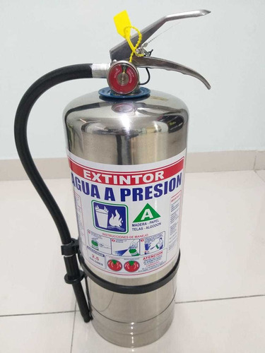 Extintor De 2 1/2 Galones De Agua Cromado.