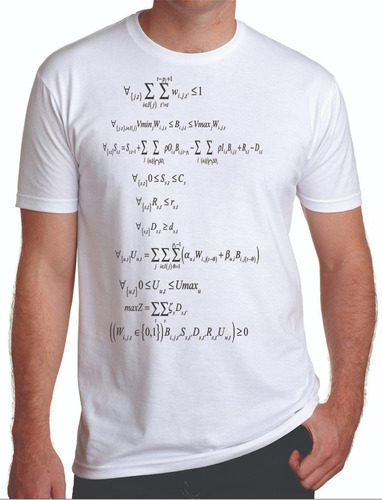 Camiseta Ecuaciones Unisex, Matemáticas, Sublimado Math13