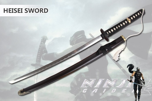 Espada Ninja Gaiden Ryu Hayabusa Katana Cosplay Aço Real