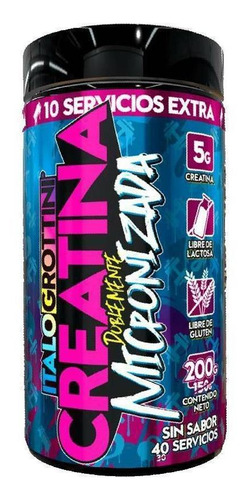 Imagen 1 de 1 de Suplemento en polvo Italo Grottini Creatine Doblemente Micronizada monohidrato de creatina doblemente micronizada en pote de 200g
