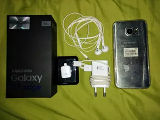 Vendo Mi Samsung S7 Edge Plateado Con Sus Asesorios