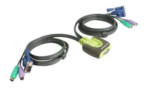 Iogear 2-port Minivista Micro Ps - 2 Conmutador Kvm Con 2 Ca