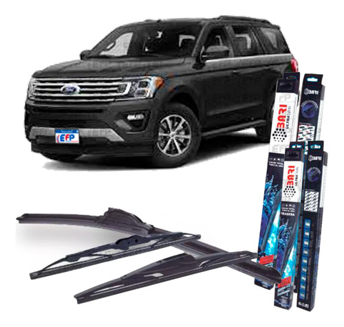 Kit 3 Escobilla Aerodinámica P/ Ford Expedition 2001 / 03 3u