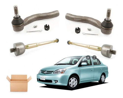 Kit Terminales + Axiales Toyota Yaris 1999 2005 4 Piezas