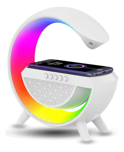 Cargador Inalámbrico + Lámpara Rgb + Parlante Bluetooth