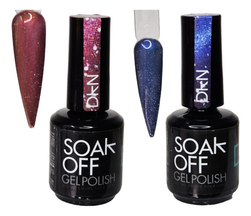 Gel De Uñas Ojo De Gato Deken (2 Pzas) Glitter