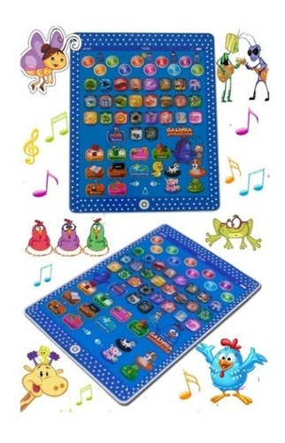 Tablet Infantil Galinha Pintadinha Grande24x19,5cm Educativo