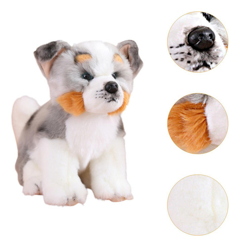 L, Lindo Perro Peluche Perro Pastor Ganadero Australiano