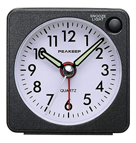 Peakeep Ultra Pequeno, Reloj De Alarma Con Bateria De Viaj