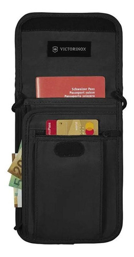 Imagen 3 de 3 de Bolsa De Seguridad Victorinox Negro Dluxe Rfid 610603 - S025