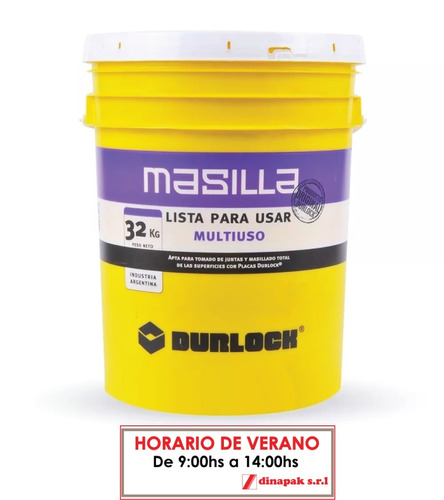 Masilla De Durlock X 32 Kg Lista Para Usar . Distribuidor