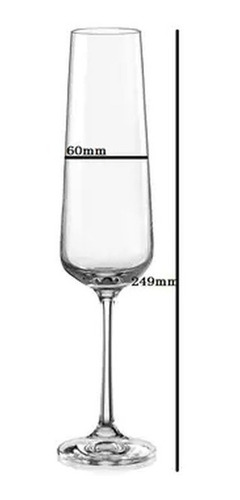 Copas Champagne Cristal Bohemia Original Setx6 Sandra 200ml