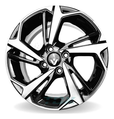 Rodas Renault Clio Sandero Aro 14 4x100 (jogo) + Bicos S279 Cor Preto Com Diamantado