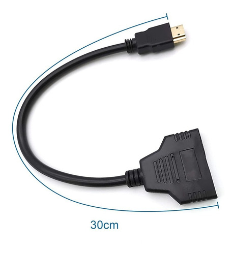 Imagen 4 de 6 de Splitter Hdmi 1 Macho 2 Hembra Cable Adaptador