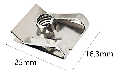 . 2 X 10 Clips Tipo U Con Rosca De Acero Inoxidable Tipo U