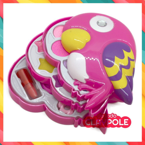 Set De Maquillaje Infantil Pinturitas Belleza Caja Pajarito
