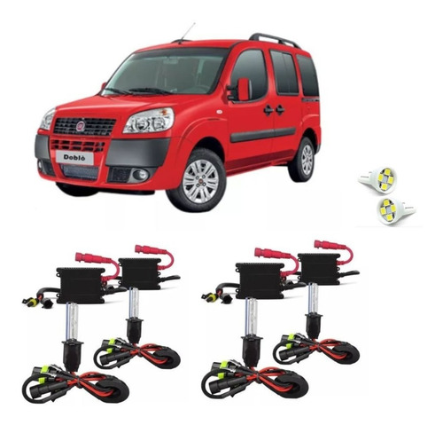 Kit Xênon Doblo 00 01 02 03 04 05 06 07 08 Baixo Milha H7 H1