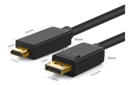 Cable Dp Display Port A Hdmi Macho A Macho 1.8m
