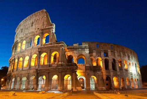 Cuadro De Coliseo Romano, Varios, En Canva. Marco Opcional
