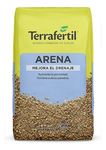 Arena Gruesa 5 Litros Terrafertil / Mejora El Drenaje