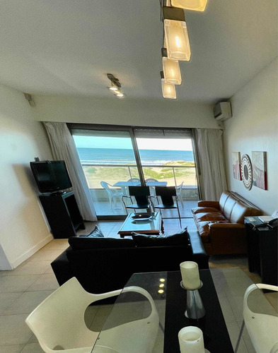 Depto Luminoso Con Vista Al Mar,  Con Parrilla En Balcon Terraza, Solarium, Gym, Yacuzzi Y Sauna. Fibra Óptica 