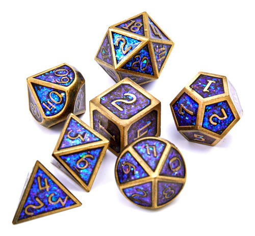 Dnd Playing Dungeons And Dragons Metal Dice Set Pathfinder R