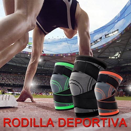 Imagen 6 de 10 de Rodillera Elastica De Compresion Gym Correr Crossfi