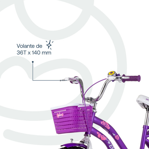 Bicicleta Queen Aro 20 Morada Color Morado