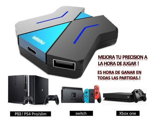 Hub Gamer Adaptador Teclado Y Mouse P/ Consolas Ps4 Ps3 Xbox