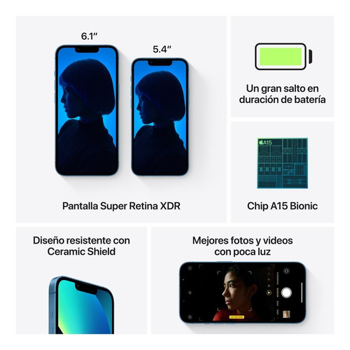 Apple iPhone 13 (256 GB) - Azul - Distribuidor autorizado