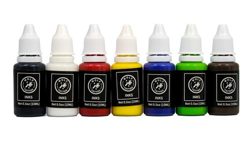 Kit De Tintas Para Tatuar Tintas De Práctica Set De 7pz