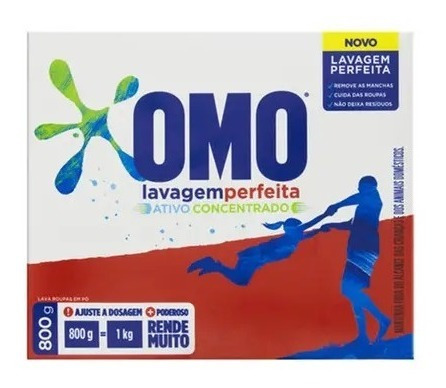 Sabao Em Po Omo Multiacao Caixa Com 3 Unidades De 800gr