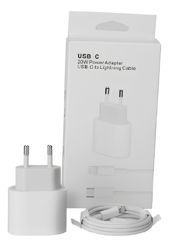 Carregador Turbo P/ Iphone 8 Plus X Xr 11 12 13 14 Pro Max C Branco