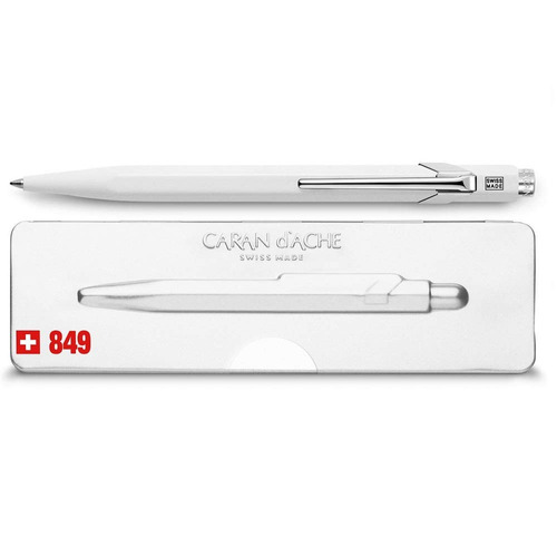 Caran D'ache Pop Line Matt White Ballpoint Pen With Metal..