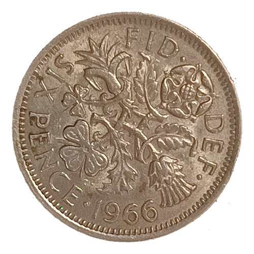 Gran Bretaña 6 Pence 1966 Excelente Km 903