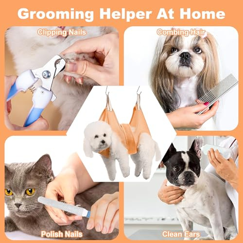 Hamaca De Acicalamiento Para Perros Pequeños Y Gatos Con Set
