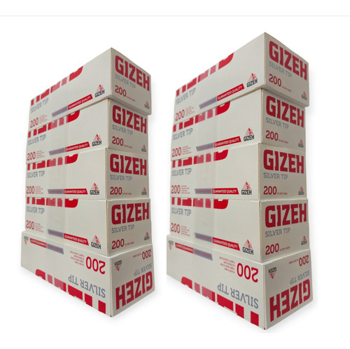 Tubos Gizeh Con Filtro Para Armar Silvertip X10 Cajas Sabor Blanco