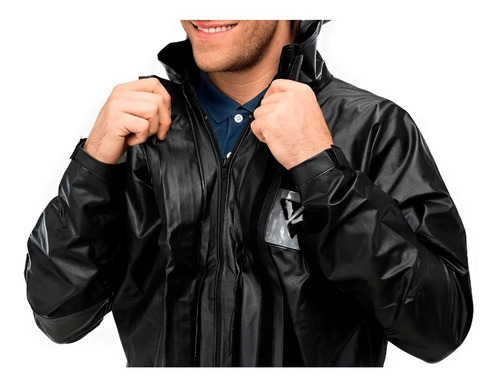 Capa De Chuva Masculina Pantaneiro Pvc Roupa Chuva Moto Boy