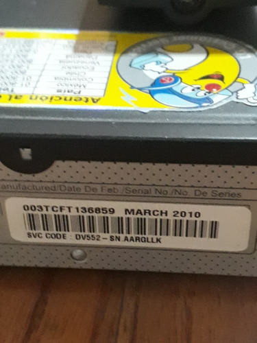 Reproductor De Dvd LG Dv552. Control Remoto Y Usb Sin Uso!
