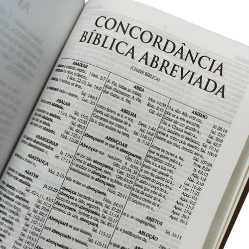 Biblia Sagrada Rc Dicionario E Concordancia Letra Gigante Capa Luxo Azul Com Indice Lateral Palavras De Jesus Em Vermelho
