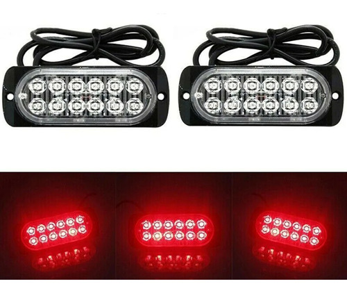 Focos Led Rojo Posición O Freno 12/24v - Auto Grúa Camión 2u